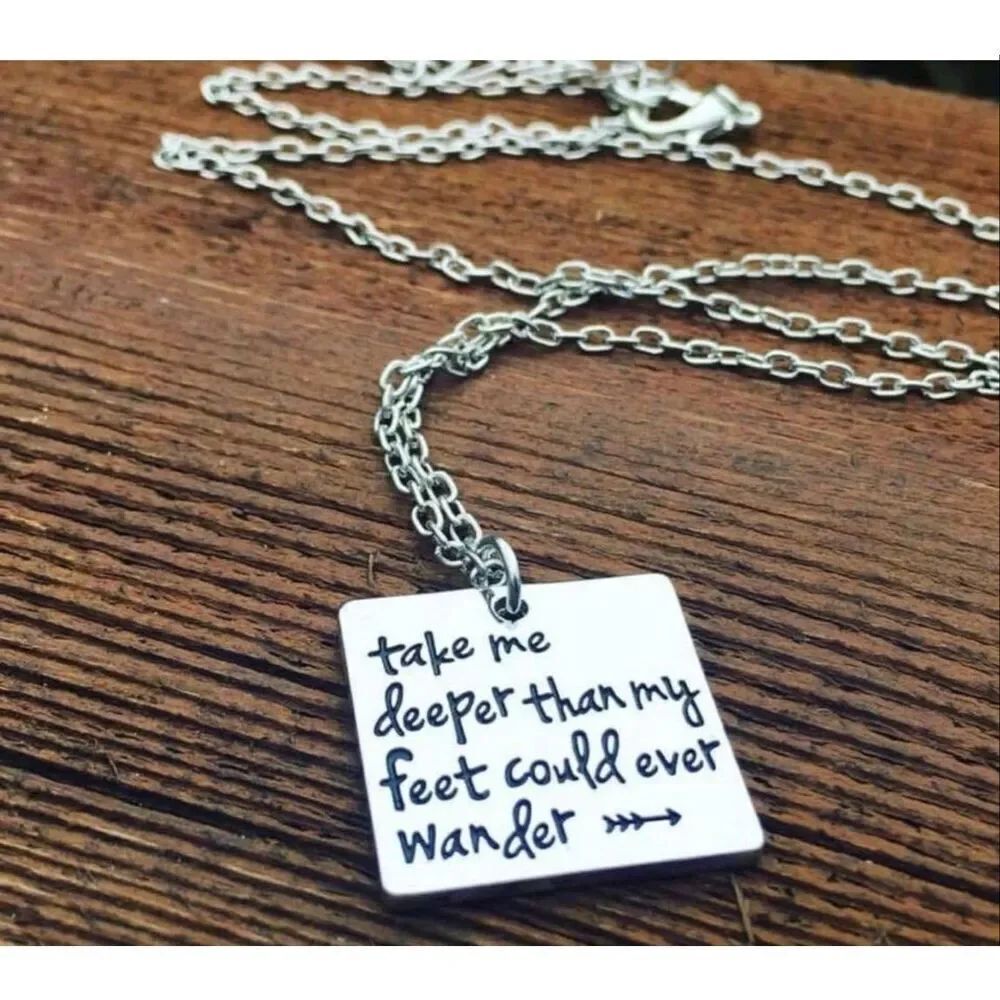 Brand New Womens Hand Stamped .925 Silver Hillsong United Oceans Necklace